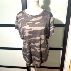 Lucky Brand Camouflage Print Women's Top